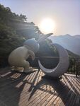户外巨型兔子雕塑景观