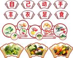 菜园宣传画标语口号海报图案设计