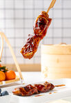 照烧黑椒鸡排串美味叉烧诱人呈现