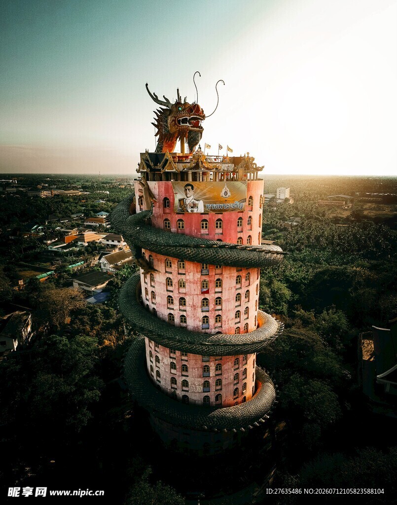 奇幻盘旋建筑景观