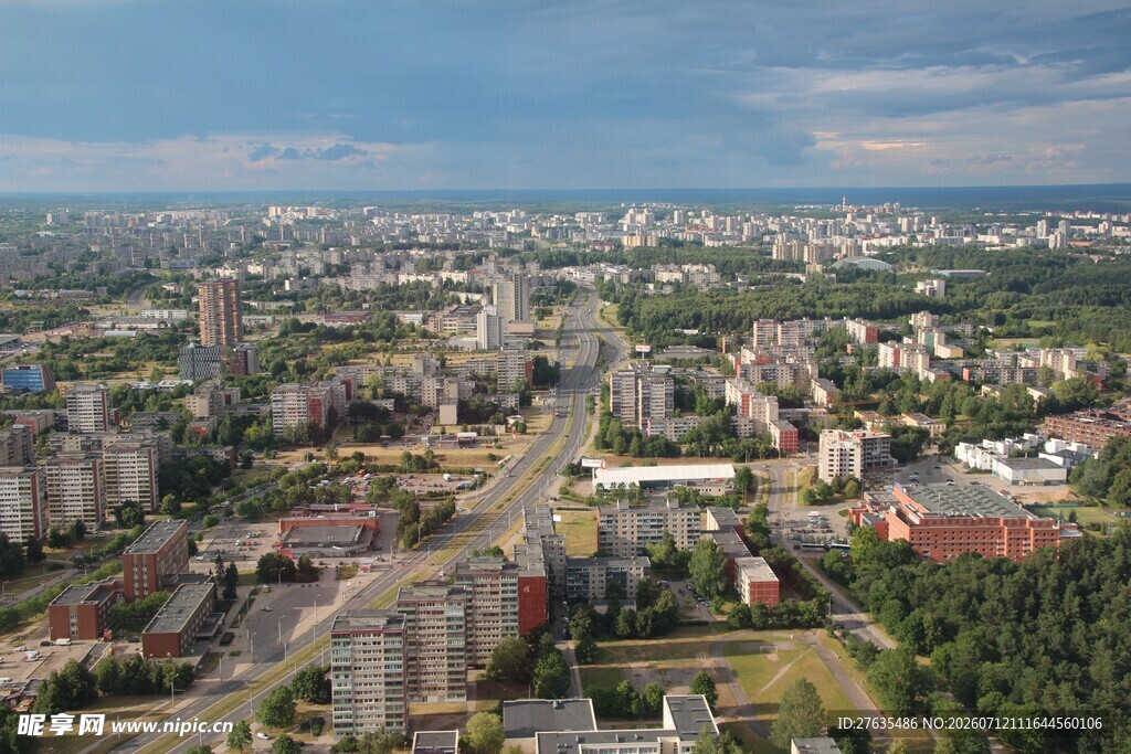 城市鸟瞰景观图