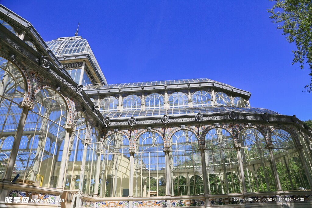 玻璃温室建筑外观美景