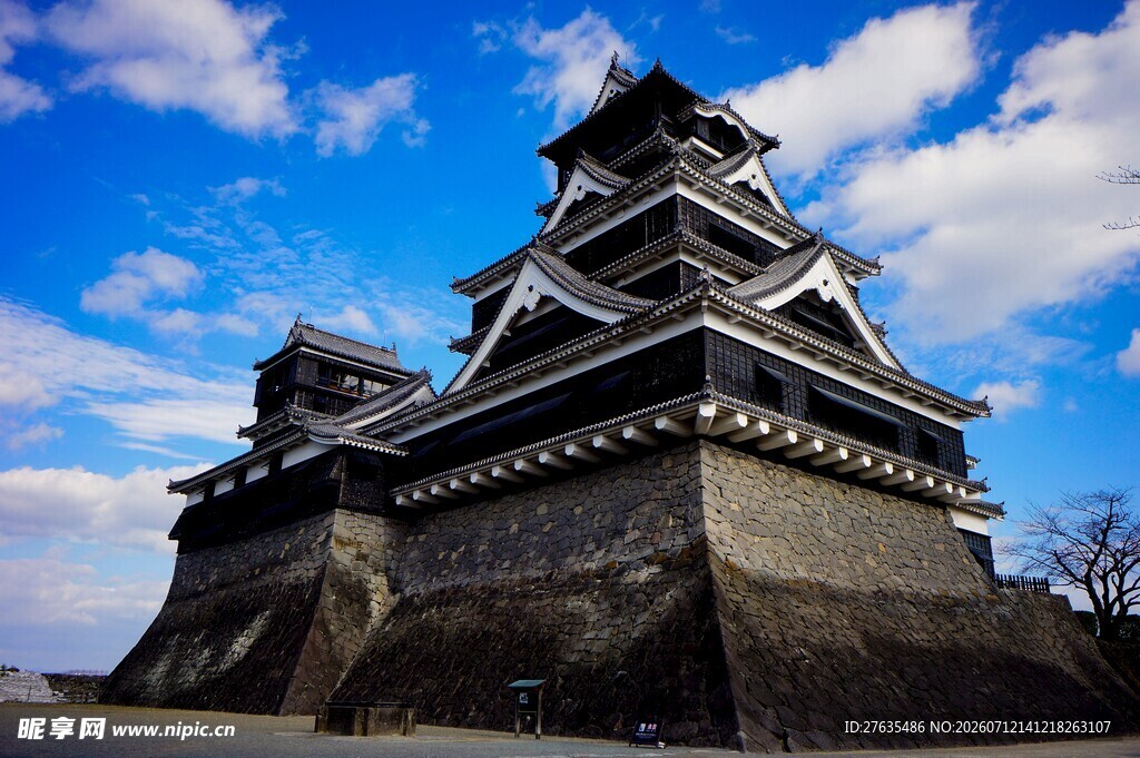 日本熊本城古建筑景观