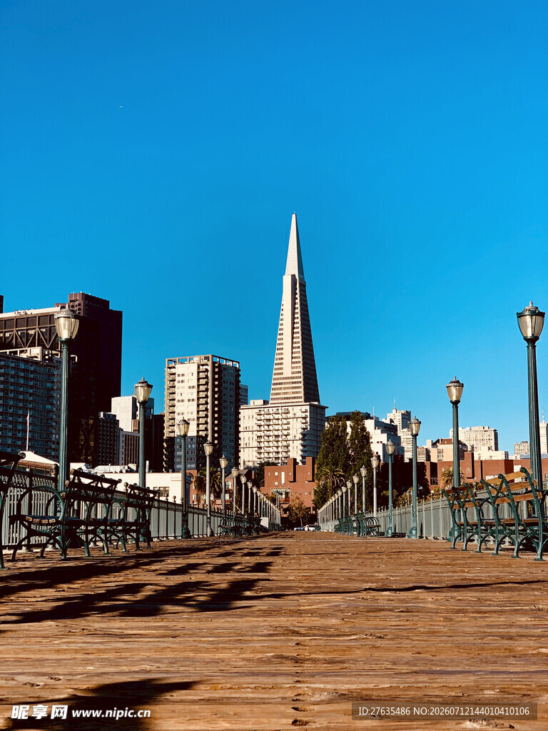 旧金山城市天际线景观