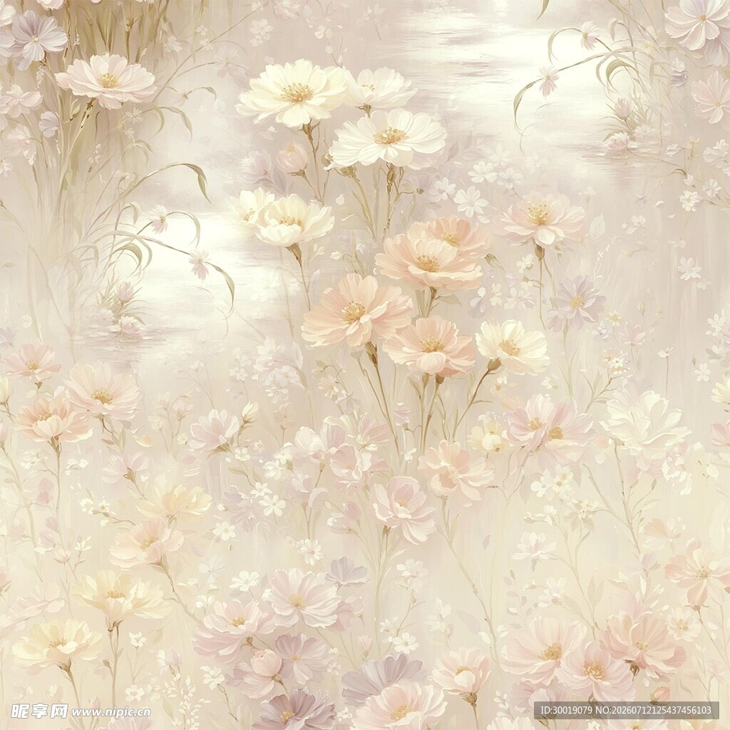梦幻花卉背景图