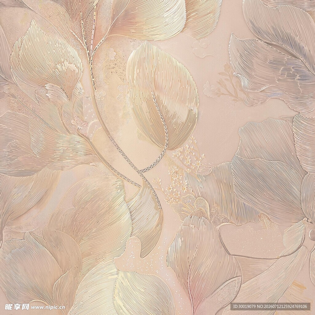 梦幻淡粉花卉纹理背景
