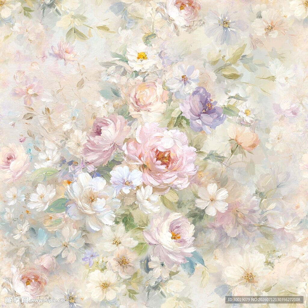 浪漫花卉图案背景图