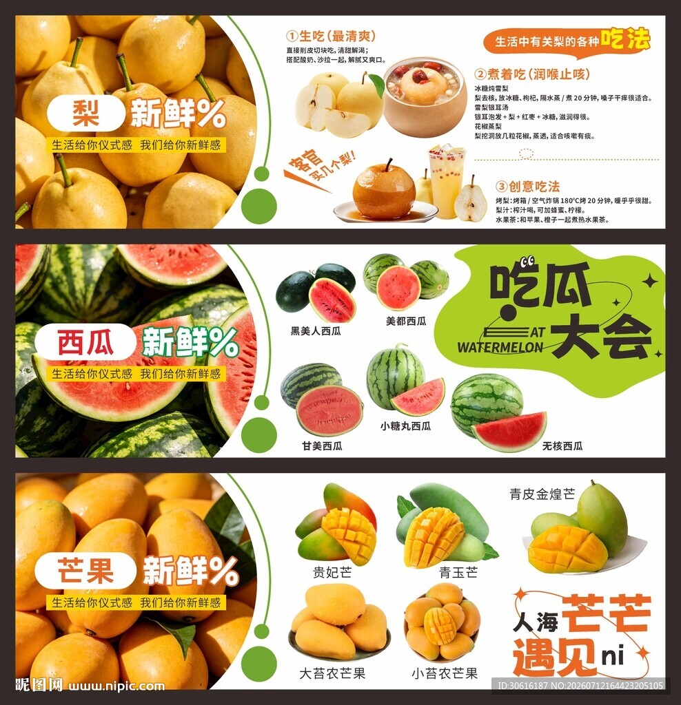 水果介绍宣传海报
