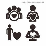 爱心慈善小黑人图标