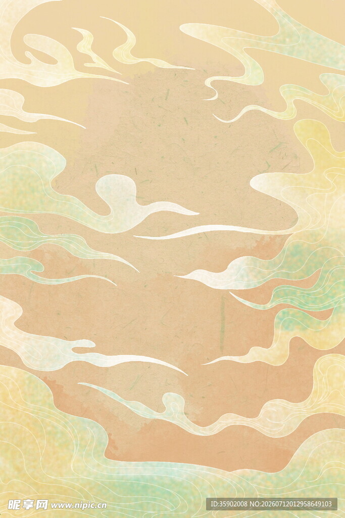 梦幻天空云彩抽象画