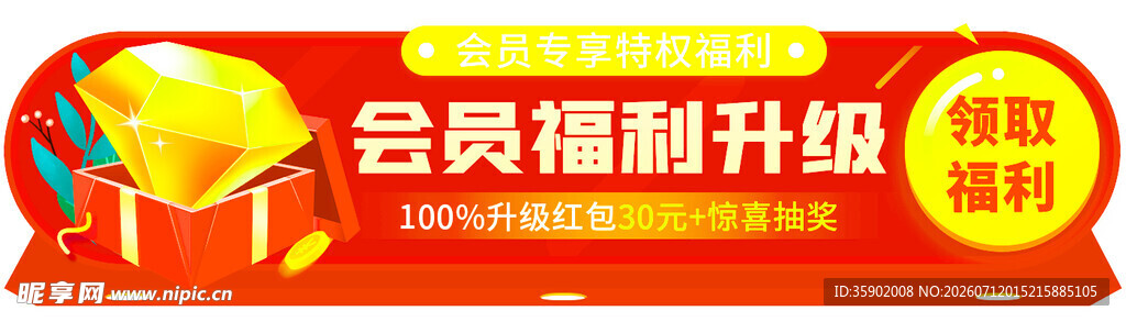 会员福利升级促销活动牌