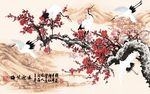 红梅傲雪图