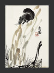 齐白石国画 田鼠