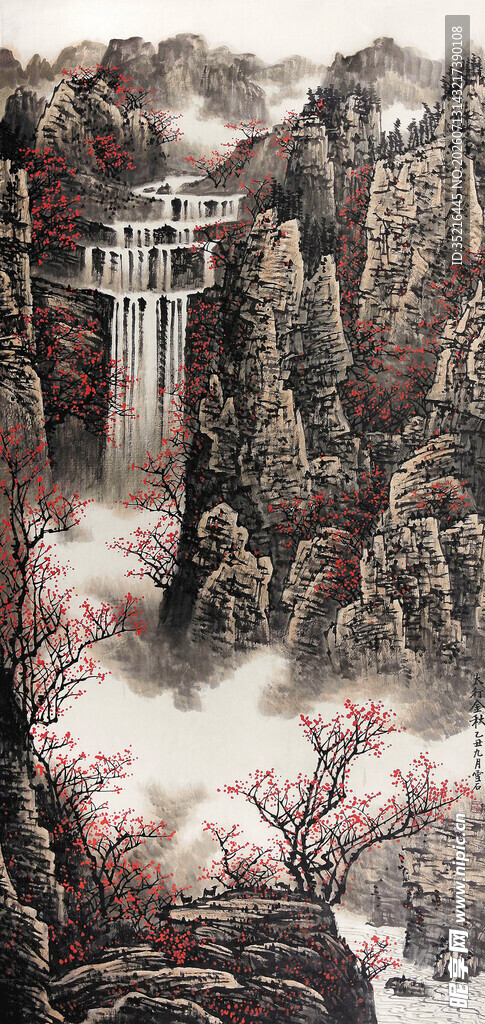 水墨山水间的诗意景致