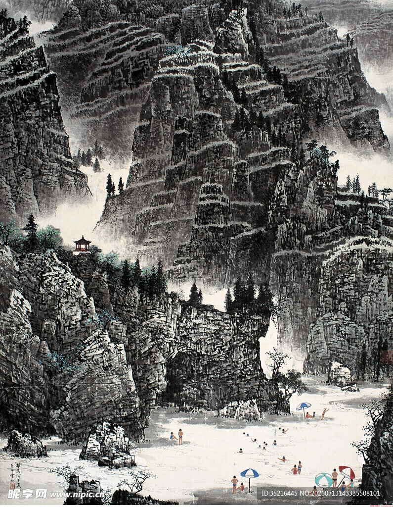 水墨山水意境图