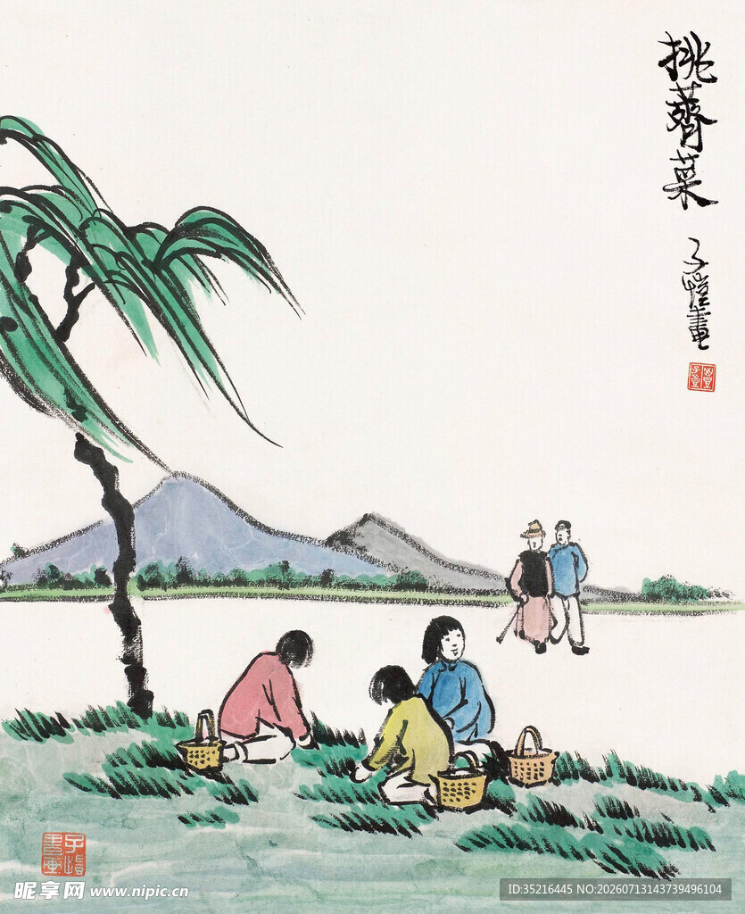 古人江畔雅聚图