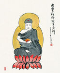 坐于莲花的佛像