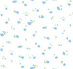 蓝花绿叶简约碎花图案
