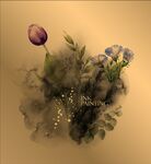 水墨风花卉插画