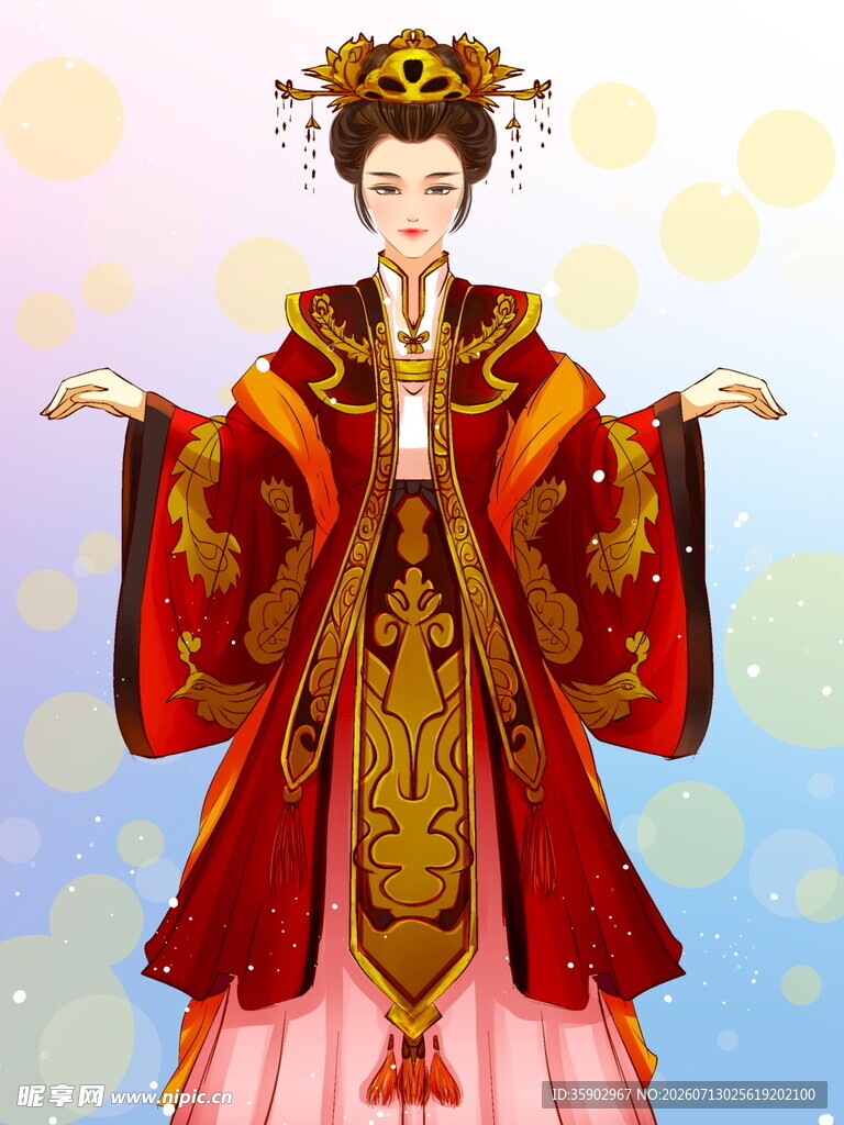 华丽古装女子雍容华贵