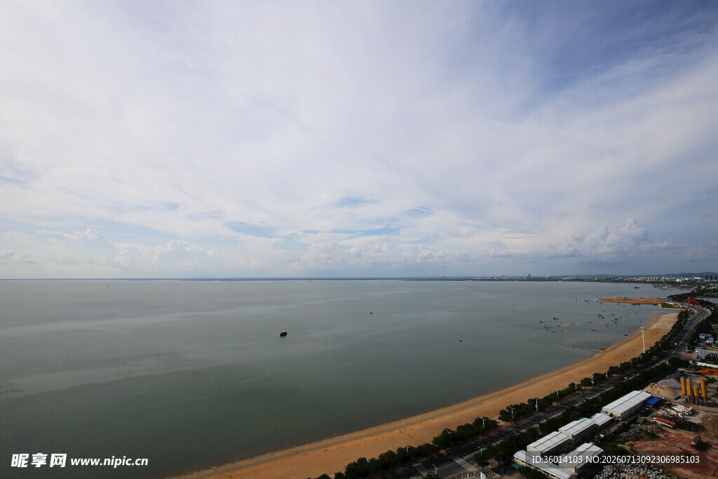 海滨城市美丽海岸线风光