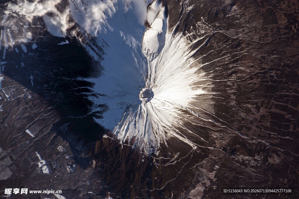 俯瞰壮丽雪山景观