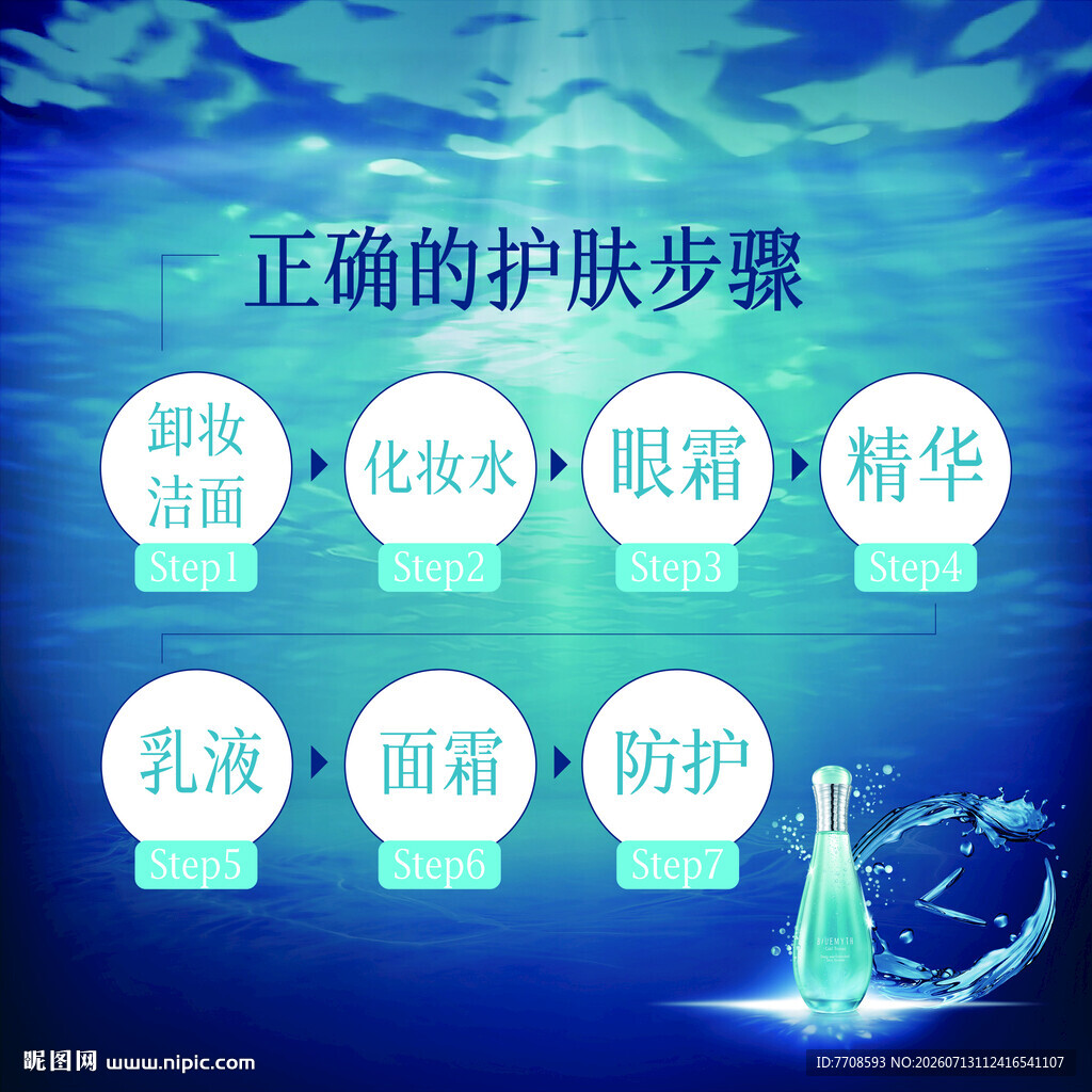 护肤 蓝色  海之秘