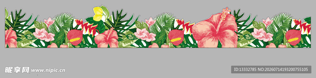 花卉图案花边装饰带
