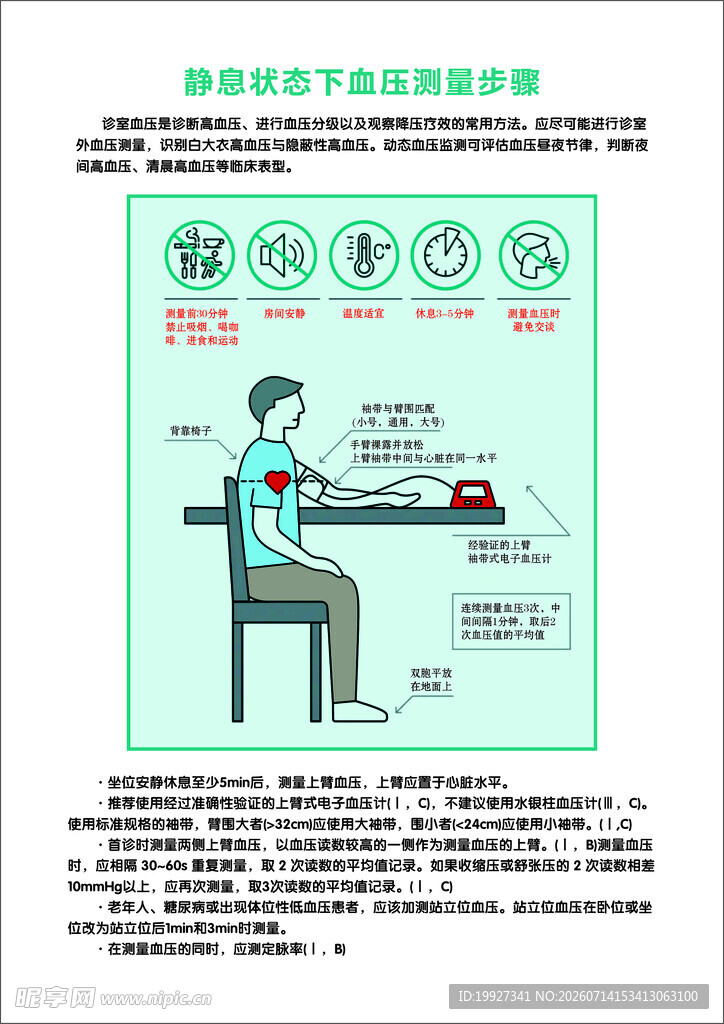测量血压的步骤