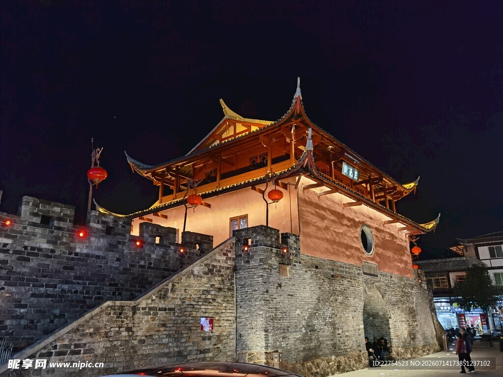 古城楼夜景古韵