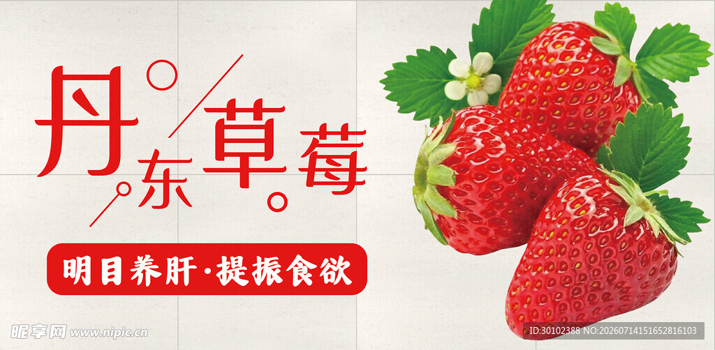 丹东草莓海报