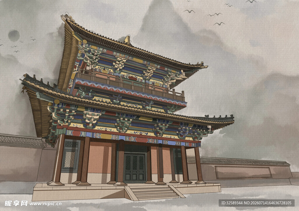 中式古建筑楼阁