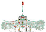 中式古建筑景观设计图