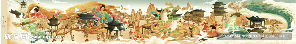 古代繁华市集场景图
