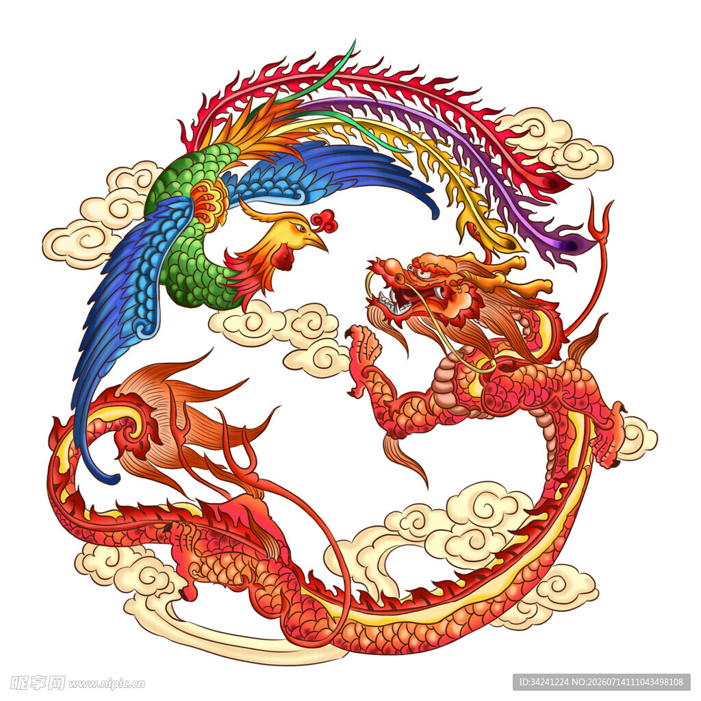 龙凤呈祥传统图案