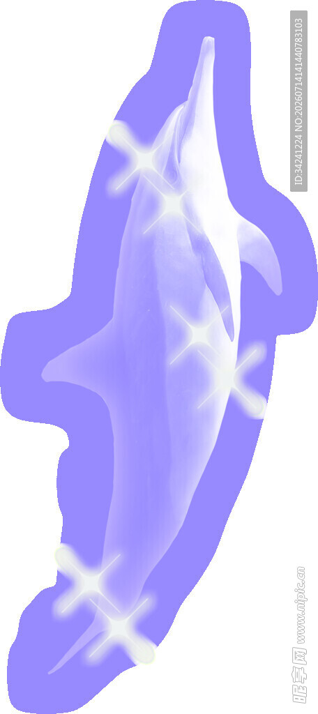 梦幻紫色海豚图标