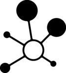 简约分子结构图标