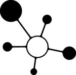 简约分子结构图标