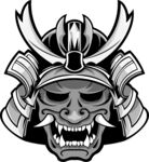 武士头盔面具狰狞造型