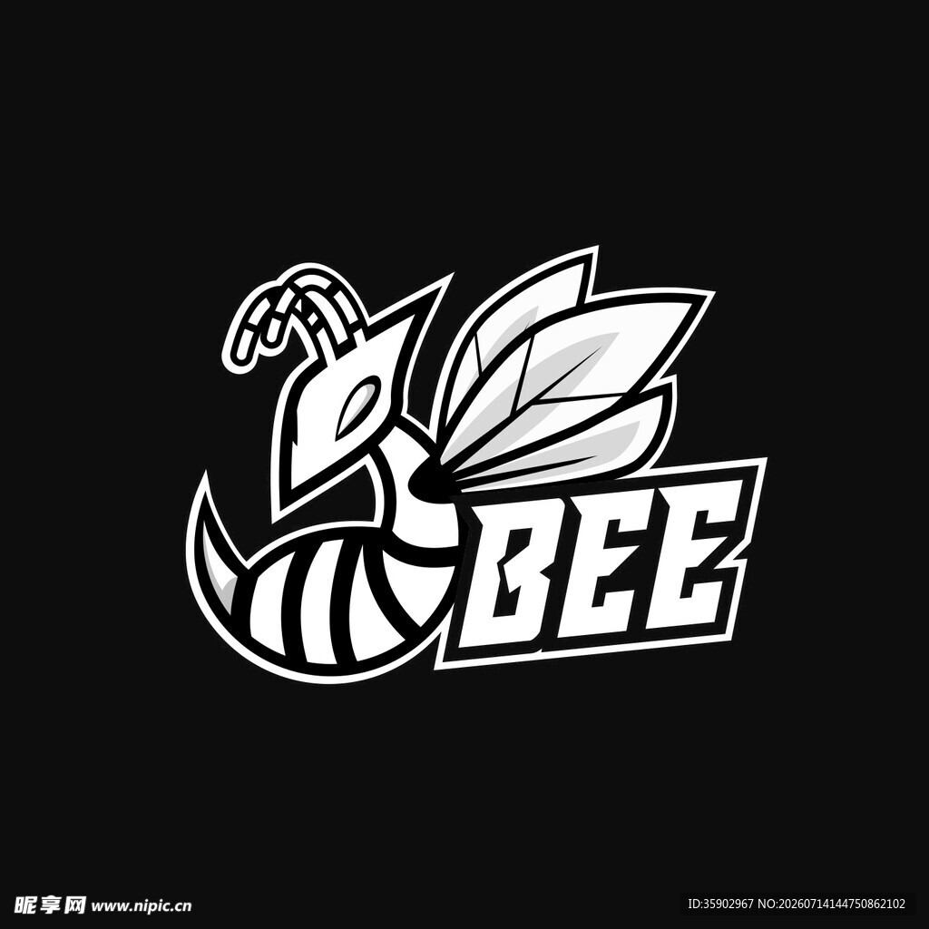 蜜蜂篮球标志设计