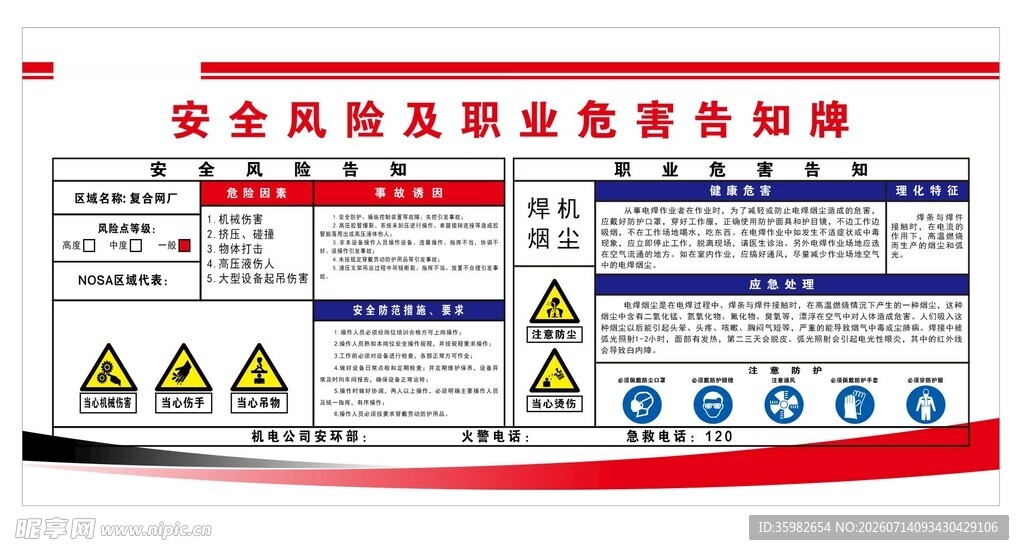 安全风险防范职业危害告知