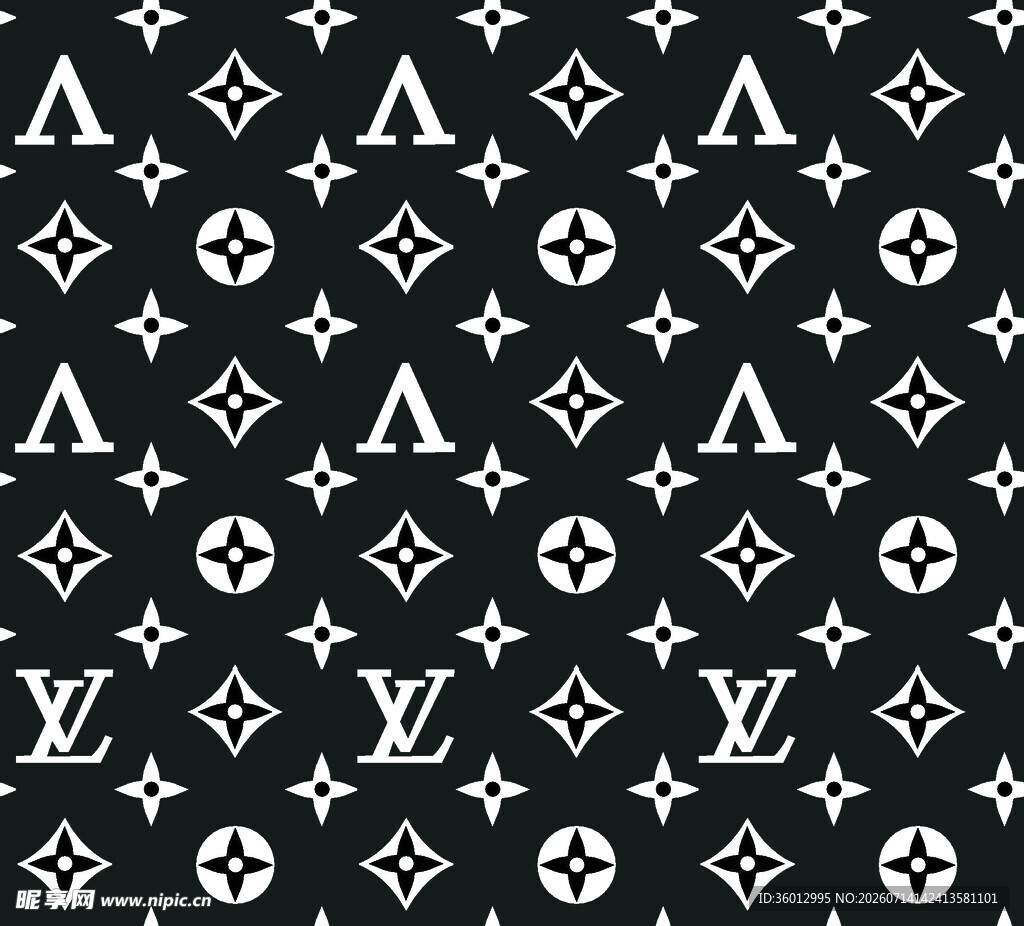LV经典图案纹理背景