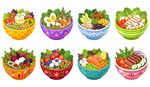 轻食沙拉插画