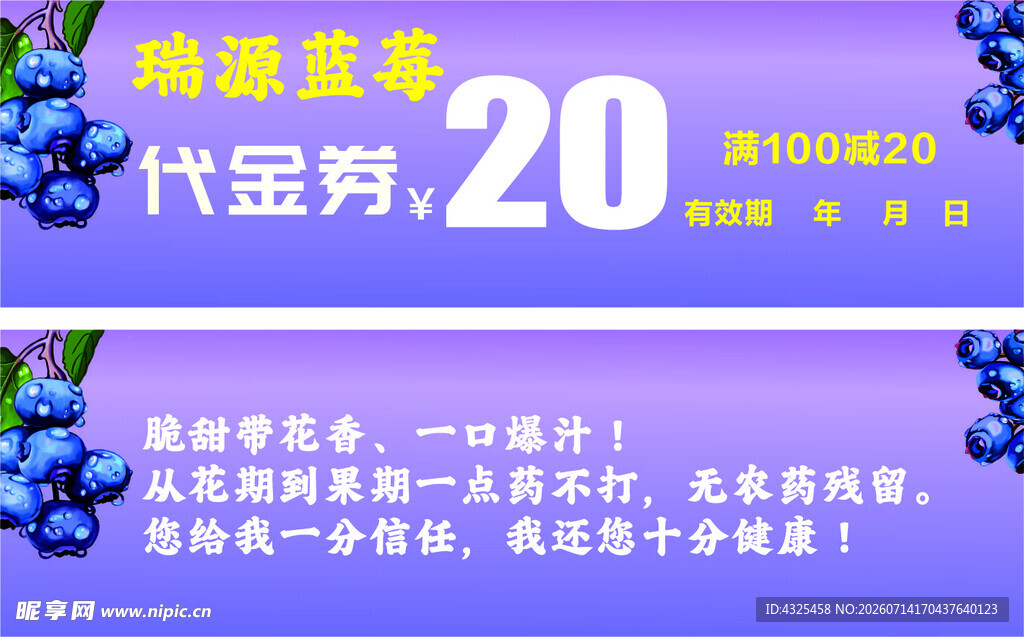 蓝莓代金券