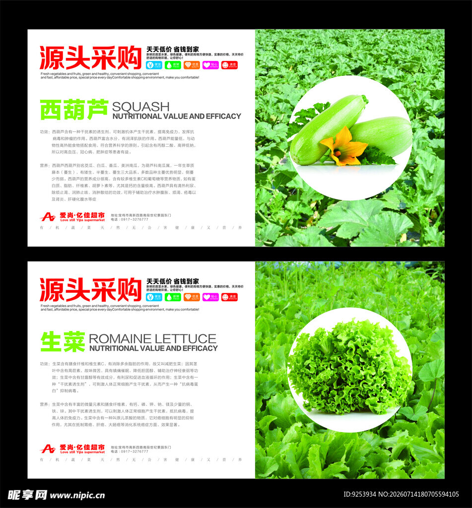 蔬菜源头采购宣传页展示 