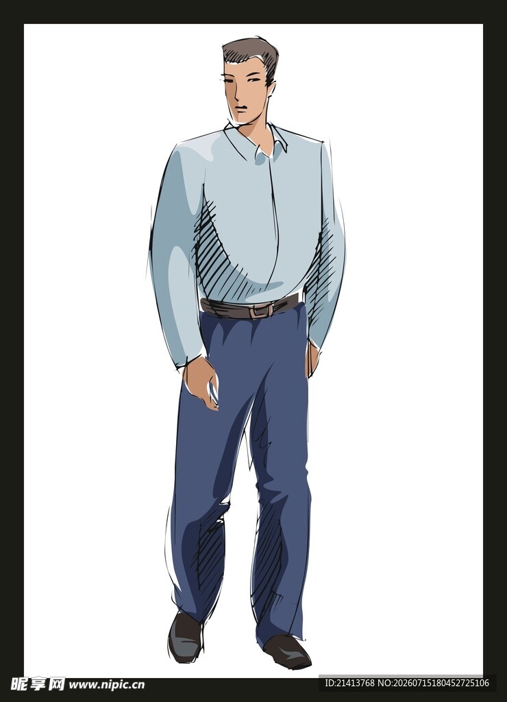 男士休闲装展示