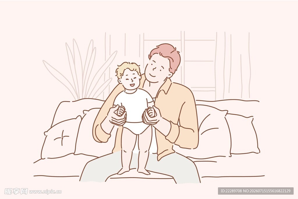 母亲怀抱幼儿温馨画面