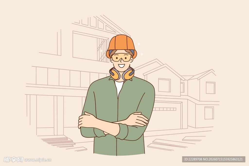 建筑工人形象