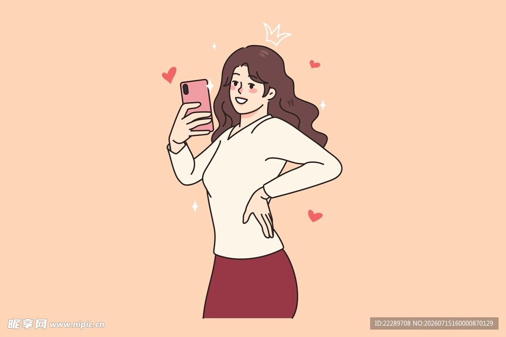 女孩面对不同花的抉择