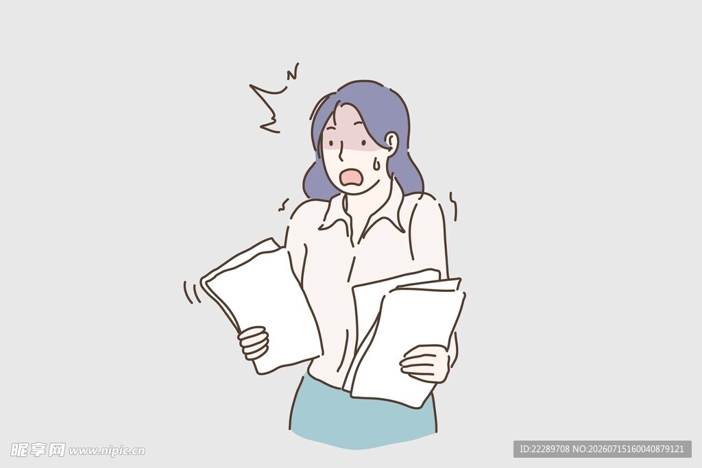 忙碌的职场女性